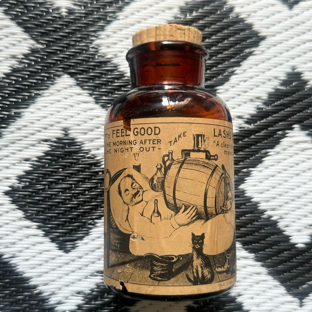 Vintage Style Lash’s Bitters Bottle T .C. W. Co USA Decorative Glass Bottle - Picture 2 of 3